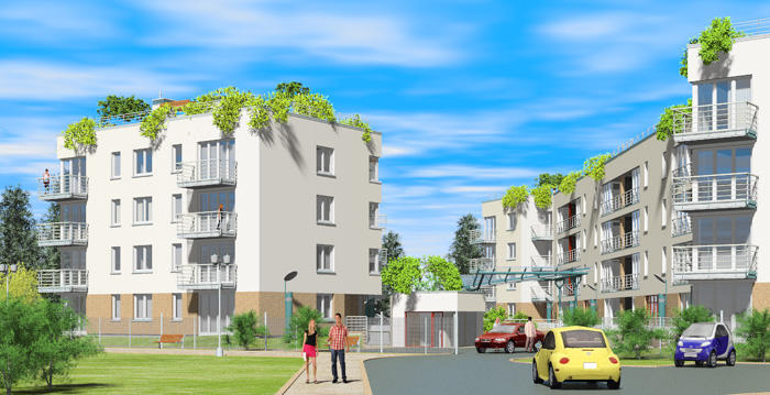 Entrance to housing estate.