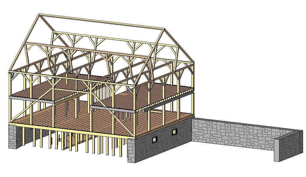RevitCity.com Image Gallery Timber Frame Barn - Structure