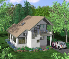 Vacation house treetop view