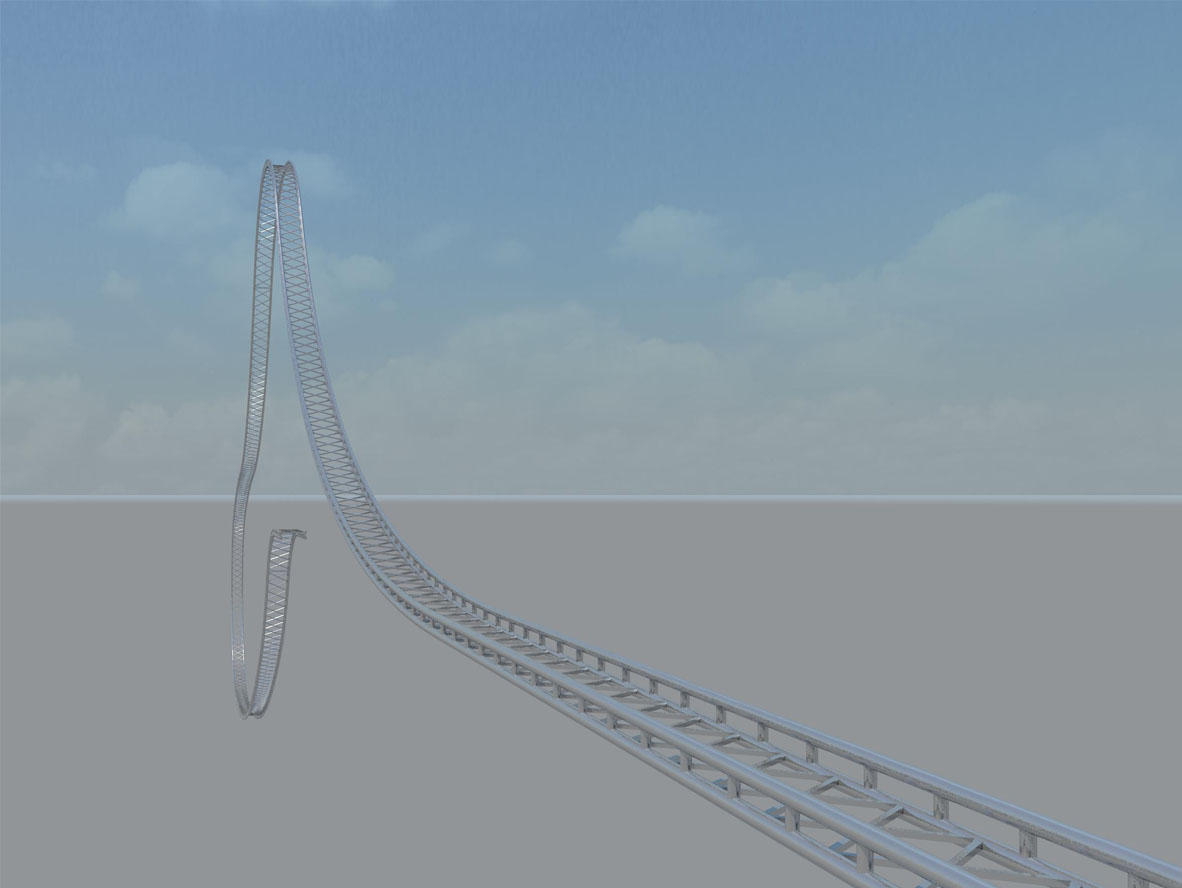 Roller coaster rail-1