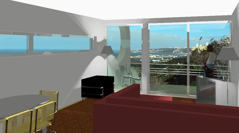 SALA COM VISTA SOBRE O MAR