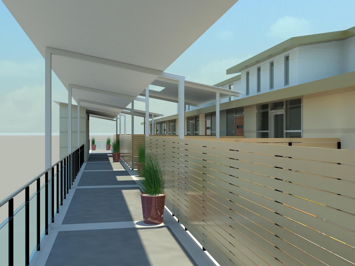 External Walkway to Apartments