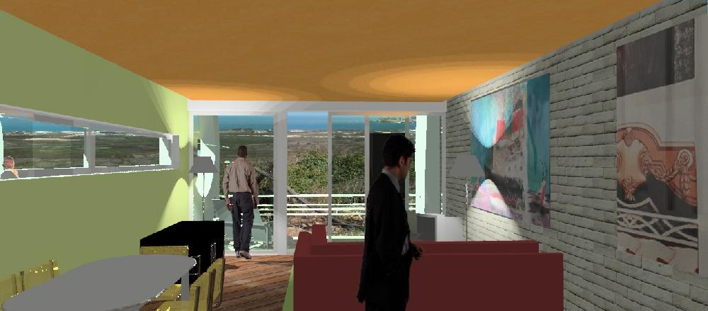 sala com vista de mar