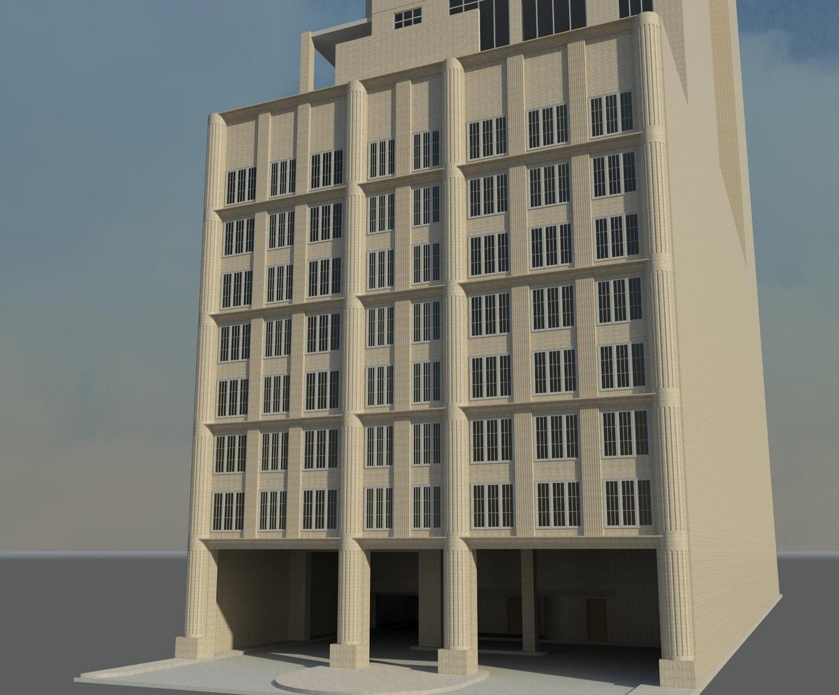 Close-up of the main entrance..