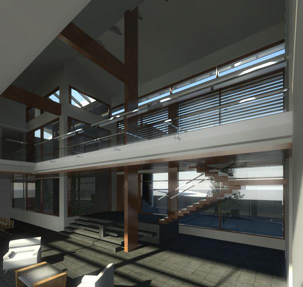 interior perspective vacation house