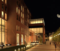 Stamper Square at night