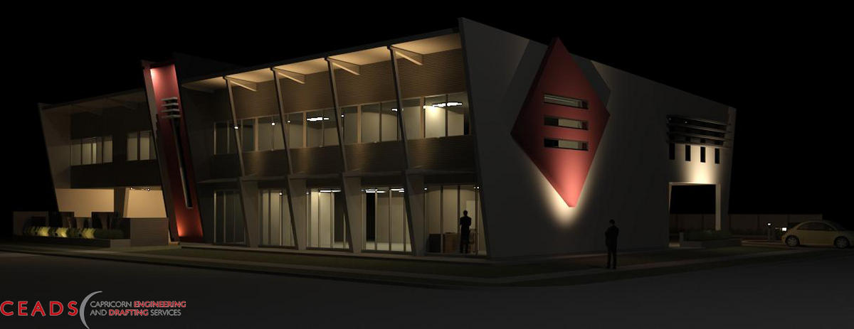 OZCARE Building - Night Veiw