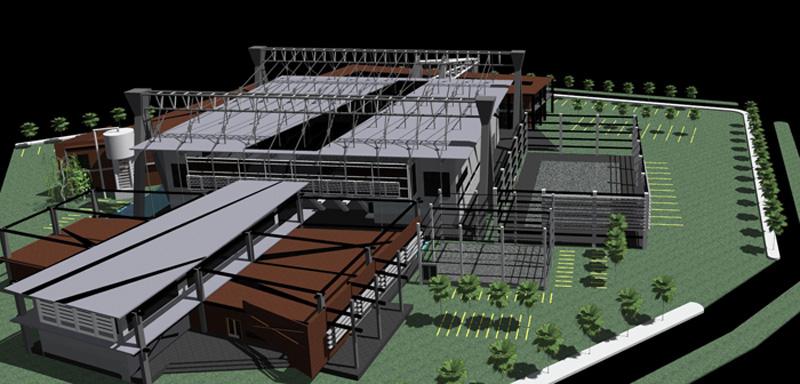 the dsign of surabaya basketball training center