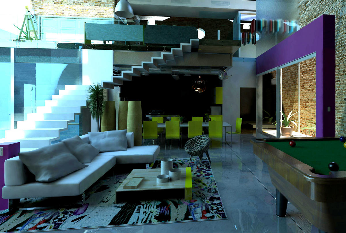 loft::Perspectiva interior