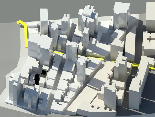 Massing Model - SOHO, Central, Hong Kong