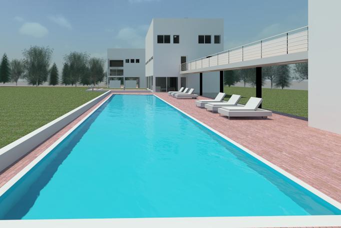Large Modern Villa, Pool side