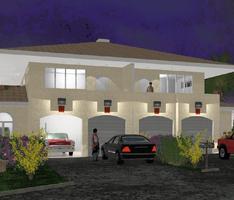 Florida house at night