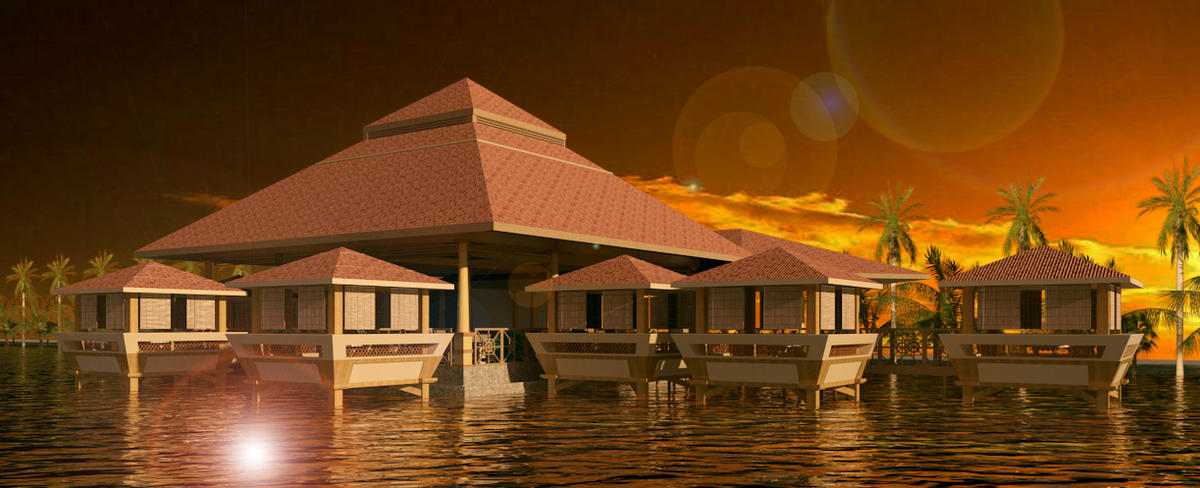 floating restaurant exterior