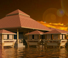 floating restaurant exterior