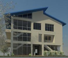 3 storey house rear view