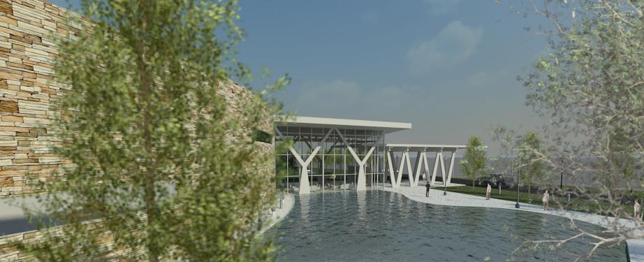 Training Center - View from Reflecting Pond