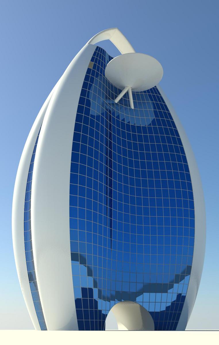 "The Dog Bone" Building (my version), image 1.