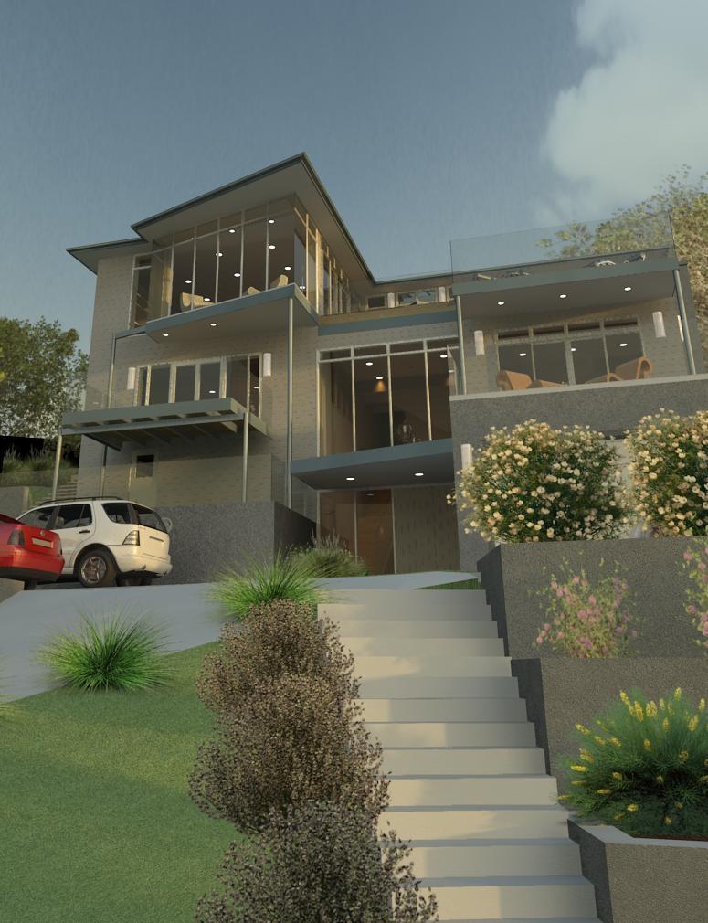 View from lower garden