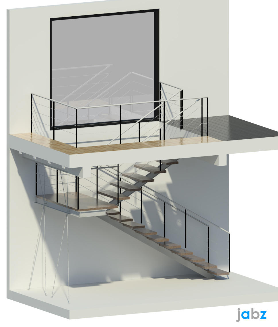 detalle de escalera Casa 3N