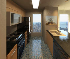 Interior Apt Kitchen