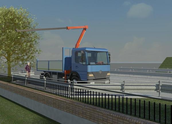 Autocarro medio con gru