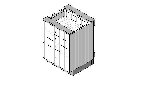 Parametric Casework - Cabinet - Base - 4 Drawers