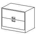 Lateral 2 Drawer Cabinet File