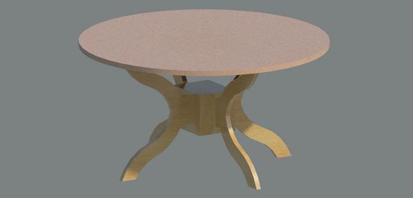 Mesa Redonda de Madera para Comedor