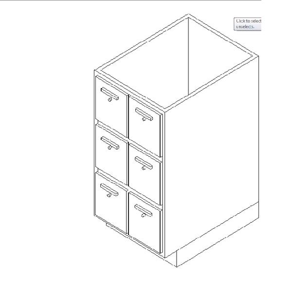 Base Cabinet 6 drawers