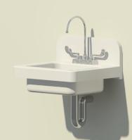 ADA Hand Sink w/ paddle blade faucet