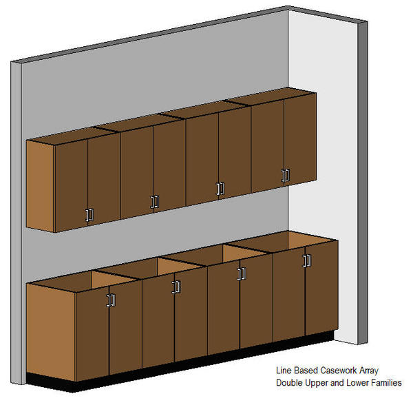 Double Upper/Lower Cabinet Casework Array