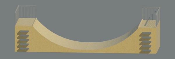 Skateboard Half Pipe