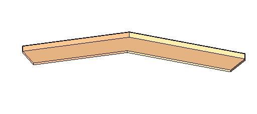 COUNTERTOP - 45 DEGREE LEG W/ BACKSPLASH