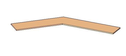 COUNTERTOP - 45 DEGREE LEG NO BACKSPLASH