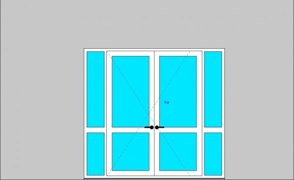 Four panels patio door
