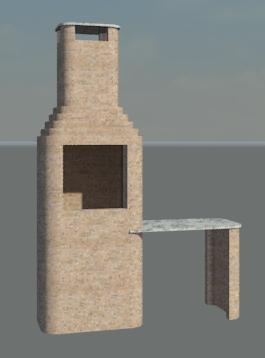 churrasqueira com banca seca