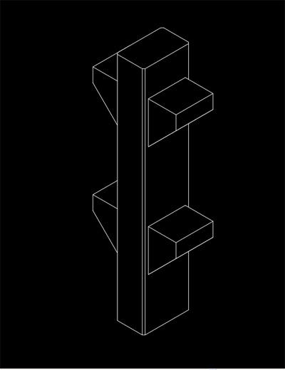 precast column with 2 haunches on two heights