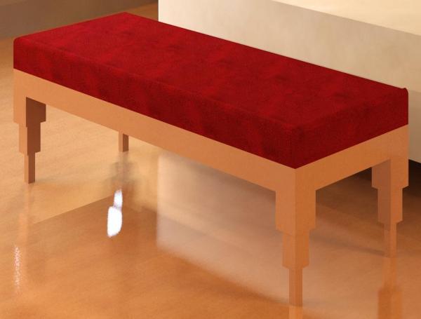 International Style Custom Footer Bench