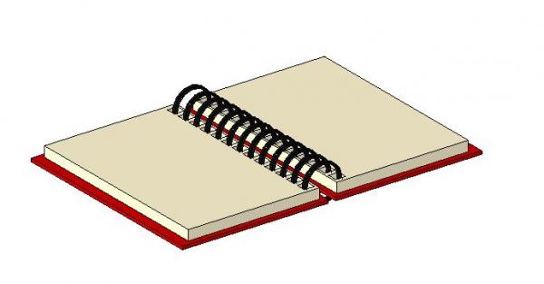 Cuaderno de aros abierto