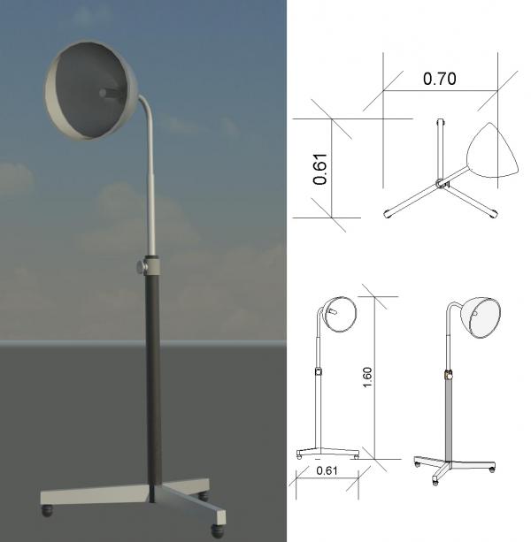 whip lamp for medical office