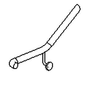 Handrail - Round with extension - start offset