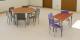 Desk w/ Chairs - Classroom Hexagon