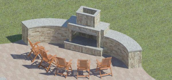 Large Outdoor Fire Place