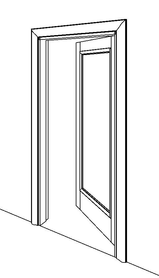 Πορτα μονόφυλλη  ανοιγώμενη κλασική