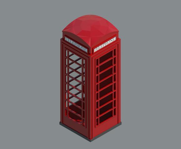 UK style phone booth