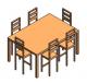 Dining Table with 6 Chairs