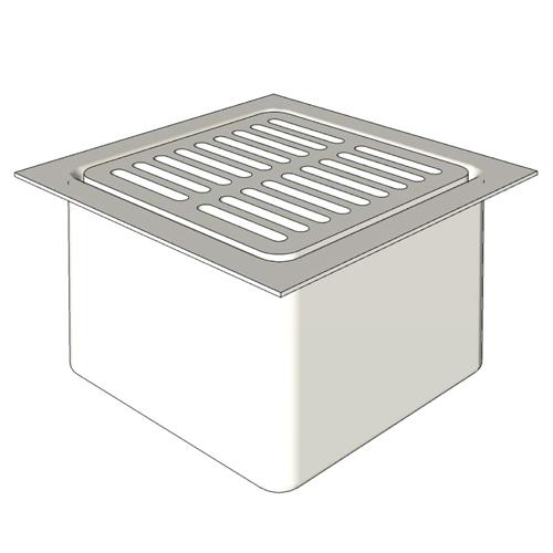 SIOUX CHIEF - SquareFloorSink, DrainBody, Strainer