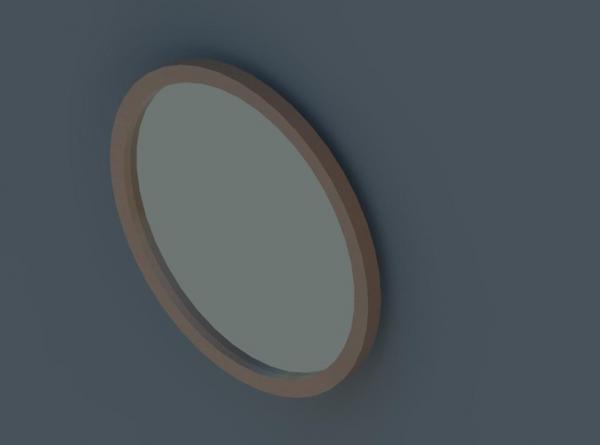 Walnut Circle Mirror
