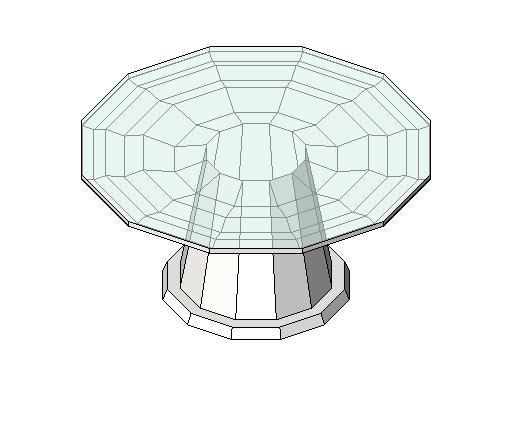 Glass Top 12 Sided Table