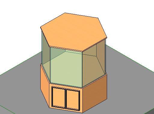 Fish Tank Cherry Wood On Base